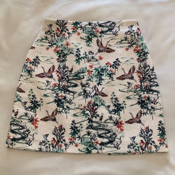 H&M Asian Crane Print Skirt - Picture 1 of 8
